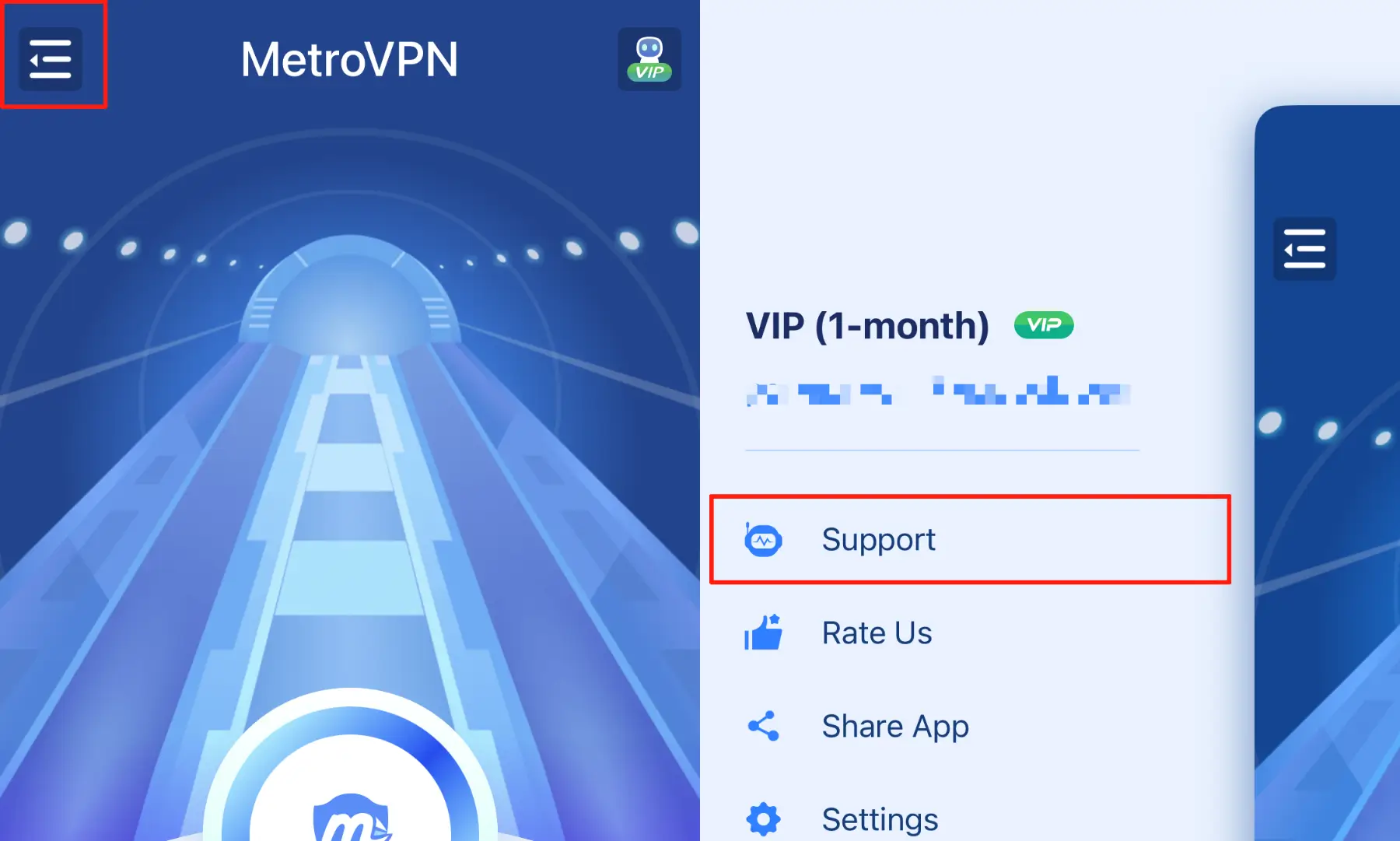 ② Go to the Support page